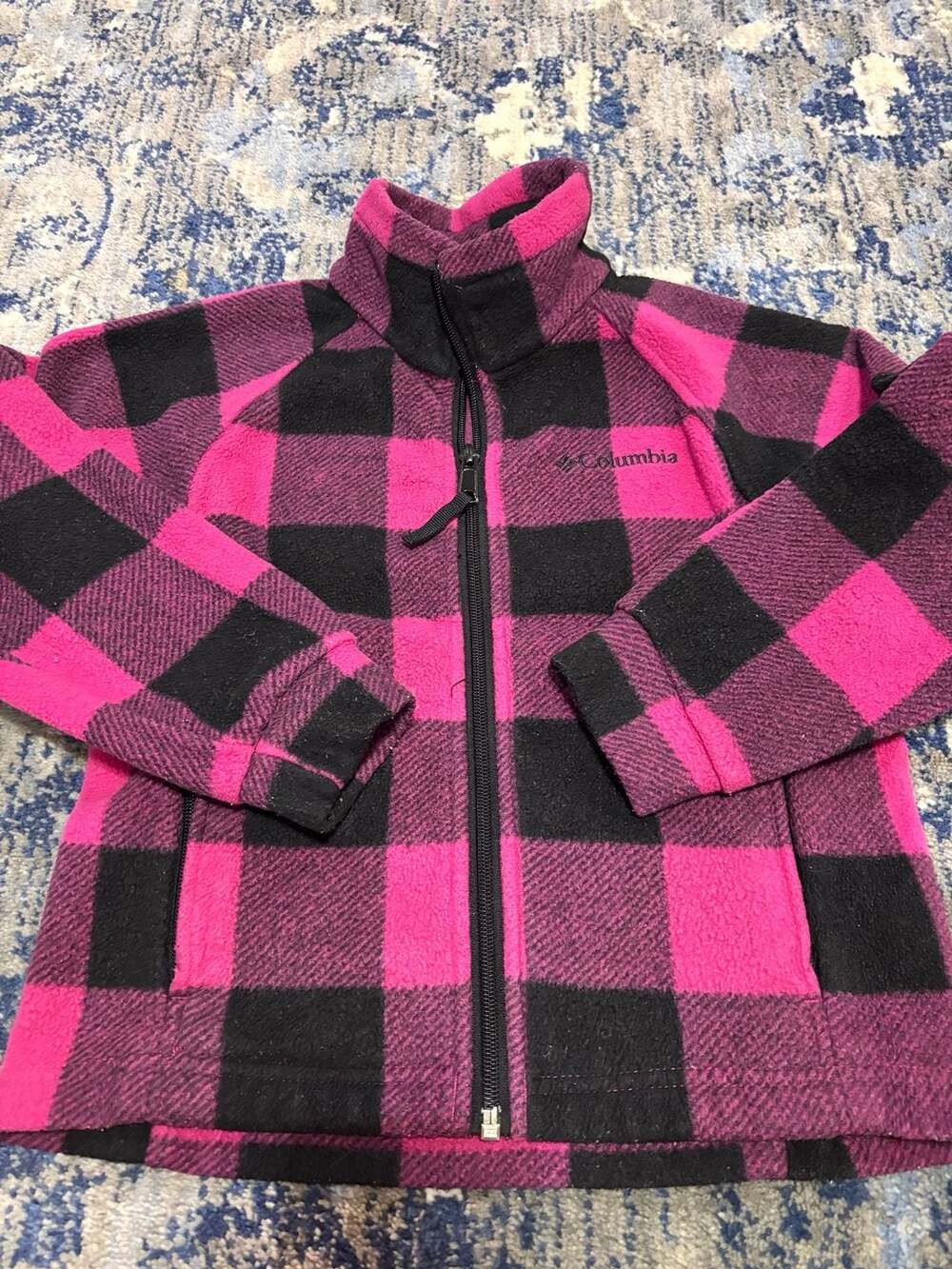 Columbia Fleece Jacket Size 6/6X Buffalo Check